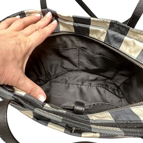 Kate Spade Chelsea Buffalo Plaid Gingham Tote EUC Clean - Picture 11 of 14